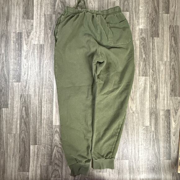 U.S. Polo Assn Olive Green Fleece Jogger Sweatpants Logo Elastic Waist - Picture 2 of 7